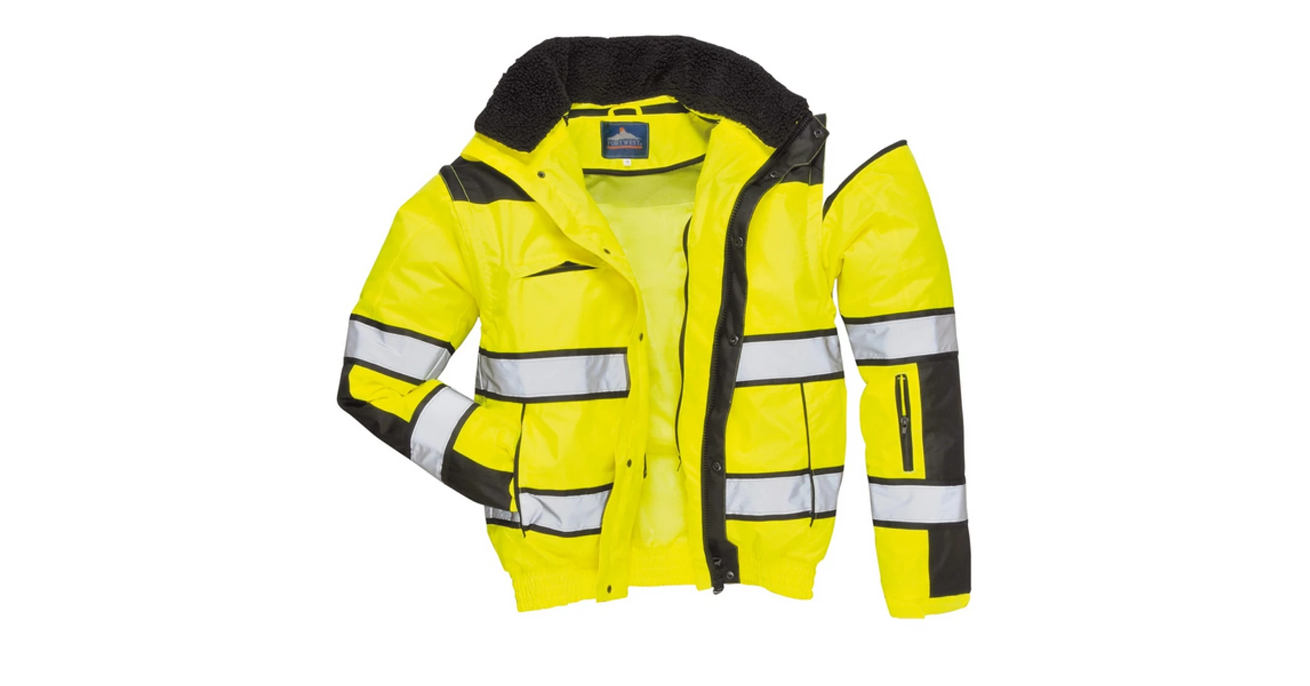 Portwest C466 Hi Vis Classic 3in1 bomber lathatosagi dzseki L sarga fekete Jol lathatosagi melleny