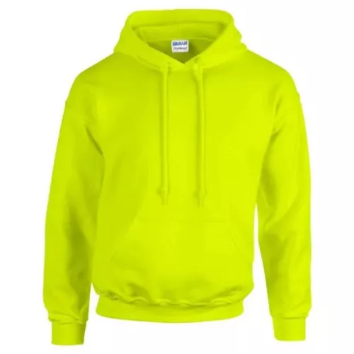 Gildan Heavy Blend kapucnis pulóver (fluo sárga)