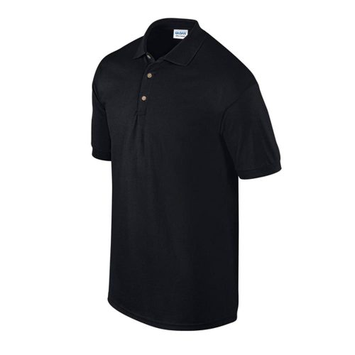 Gildan Ultra Cotton galléros póló (fekete)