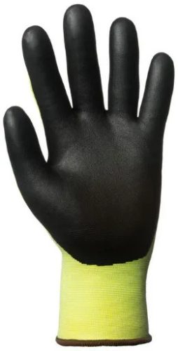 EuroCut3 vágásbiztos mikrohab és nitril kesztyű (sárga/fekete)