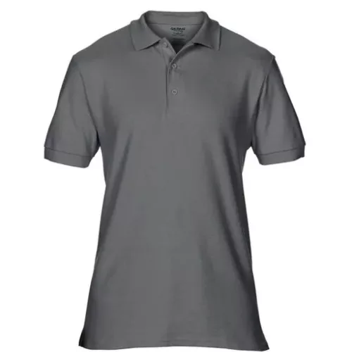Gildan Premium Cotton galléros póló (szénszürke)