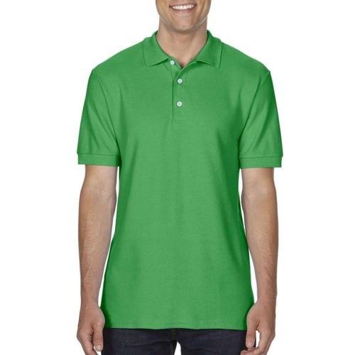 Gildan Premium Cotton galléros póló (zöld)