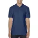 Gildan Premium Cotton galléros póló (tengerészkék)
