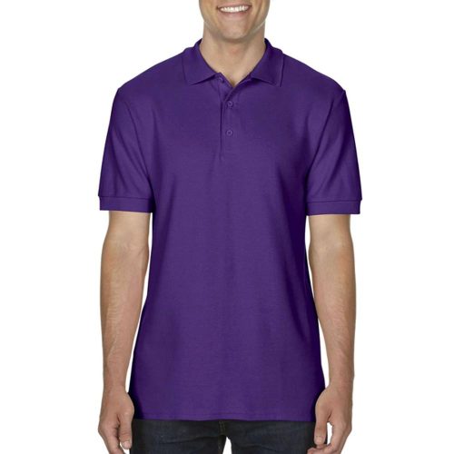 Gildan Premium Cotton galléros póló (lila)