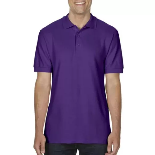 Gildan Premium Cotton galléros póló (lila)