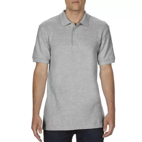 Gildan Premium Cotton galléros póló (sportszürke)
