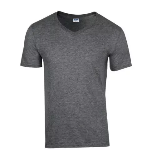 Gildan Softstyle V-nyakú póló (hangaszürke)