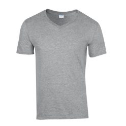 Gildan Softstyle V-nyakú póló (sportszürke)