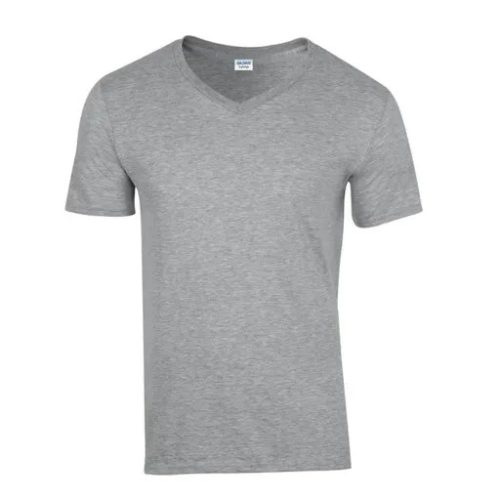 Gildan Softstyle V-nyakú póló (sportszürke)