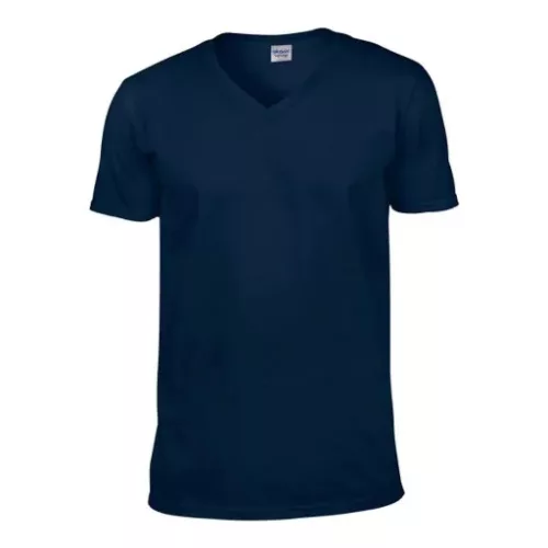 Gildan Softstyle V-nyakú póló (tengerészkék)