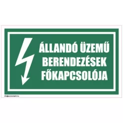 Állandó üzemű berendezések főkapcsolója 2