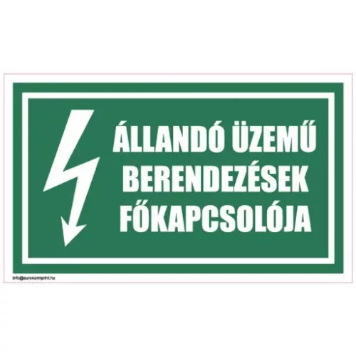 Állandó üzemű berendezések főkapcsolója 2