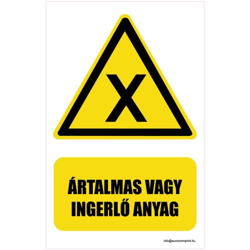 Ártalmas vagy ingerlő anyag