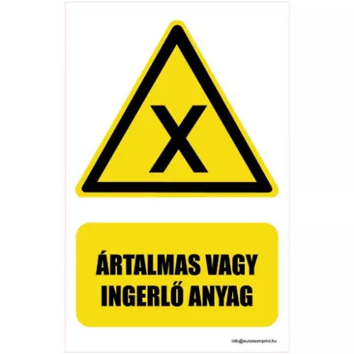Ártalmas vagy ingerlő anyag
