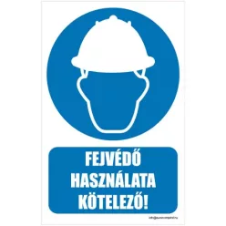 Fejvédő használata kötelező!
