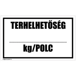 Terhelhetőség ... kg/polc