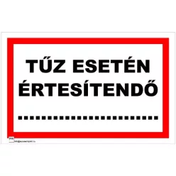 Tűz esetén értesítendő