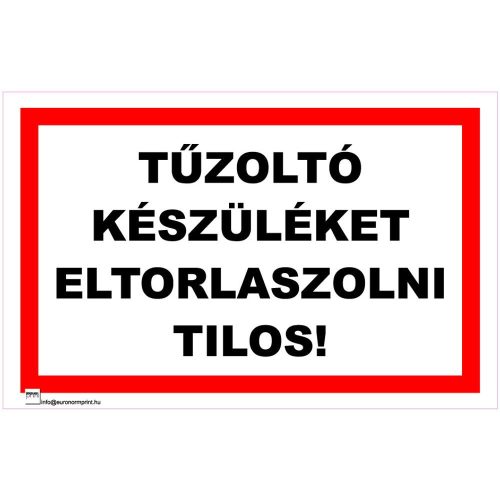 Tűzoltókészüléket eltorlaszolni tilos!
