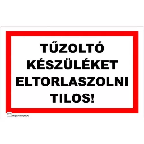 Tűzoltókészüléket eltorlaszolni tilos!
