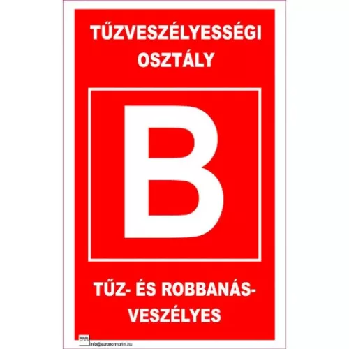 Tűzveszélyességi osztály "B"