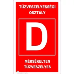 Tűzveszélyességi osztály "D"