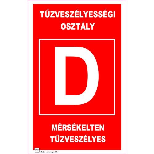 Tűzveszélyességi osztály "D"