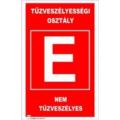 Tűzveszélyességi osztály "E"