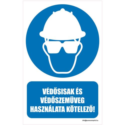 Védősisak és védőszemüveg használata kötelező