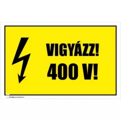 Vigyázz! 400 V! 1