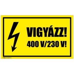 Vigyázz! 400 V/230 V!