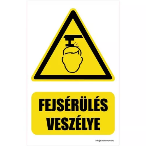 Vigyázz! Fejsérülés veszélye