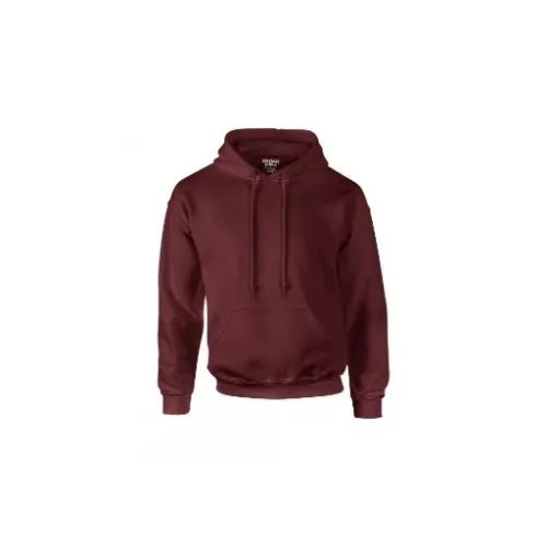 Gildan Dryblend kapucnis pulóver (bordó)