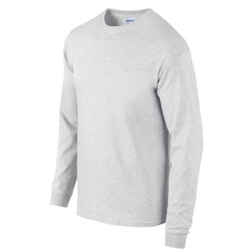 Gildan Ultra Cotton hosszú újjú póló (hamuszürke)