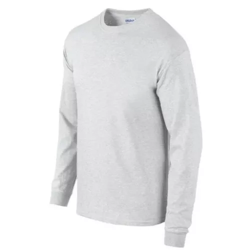 Gildan Ultra Cotton hosszú újjú póló (hamuszürke)