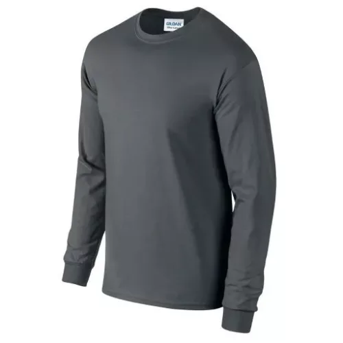 Gildan Ultra Cotton hosszú újjú póló (szénszürke)