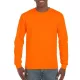 Gildan Ultra Cotton jól láthatósági hosszú újjú póló (fluo narancs)