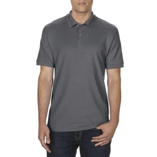 Gildan Dryblend galléros póló (szénszürke)