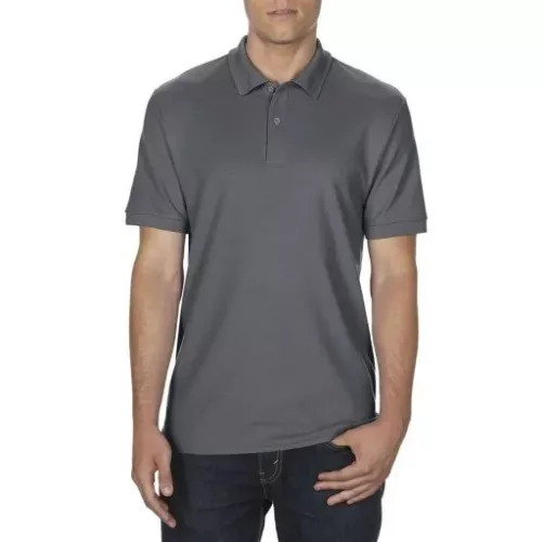 Gildan Dryblend galléros póló (szénszürke)