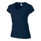 Gildan Softstyle V-nyakú női póló (navy)