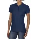 Gildan Premium Cotton női galléros póló (navy)