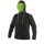CXS Harrison cipzáras kapucnis pulóver (fekete/zöld)