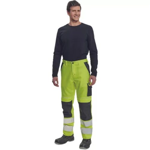 Max Vivo jól láthatósági derekas munkásnadrág (sárga)