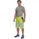 Max Vivo jól láthatósági munkás rövidnadrág (sárga)