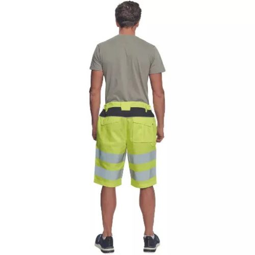 Max Vivo jól láthatósági munkás rövidnadrág (sárga)