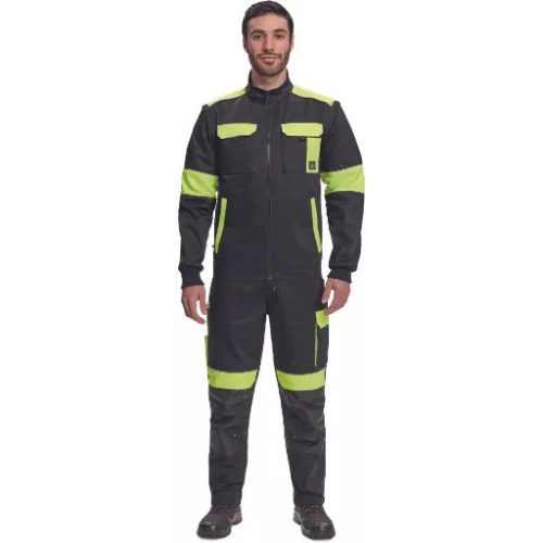 Max Vivo munkakabát (fekete-sárga)