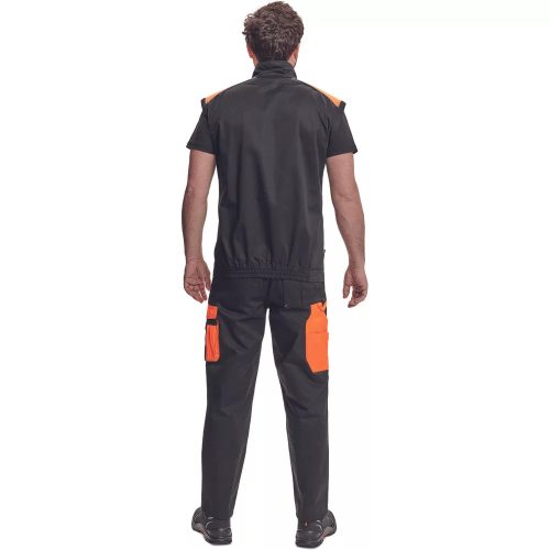 Max Vivo munkakabát (fekete-narancs)