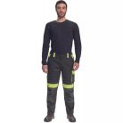 Max Vivo derekas munkásnadrág (fekete-sárga)