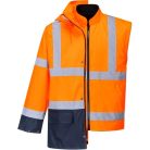 S766 Essential jól láthatósági kabát 5in1 (narancs-navy)