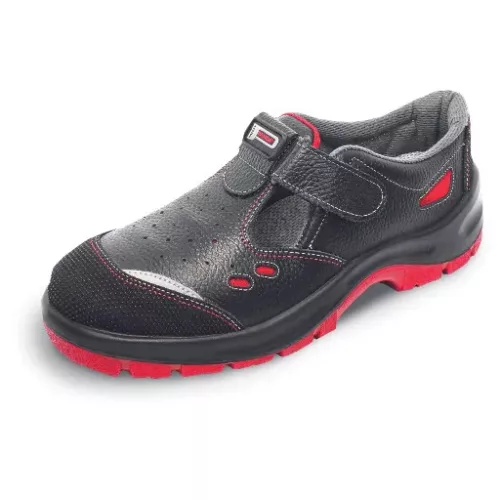 NUOVO TOPOLINO MF S1 SRC munkavédelmi szandál (fekete-piros)