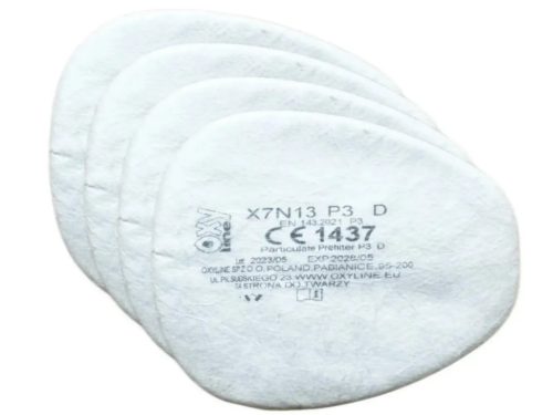 OXYLINE X7N13 P3 D részecske előszűrő, X701 A1, X702 A1, X703, ABEK1, 4 db/csom